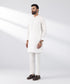 Men's Stitched 2 PC White Cotton Suit